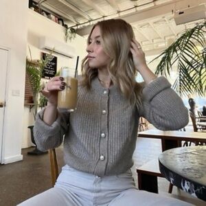 Abercrombie & Fitch pearl button-down cardigan